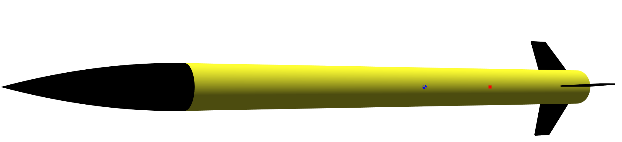 3D rendering of the rocket