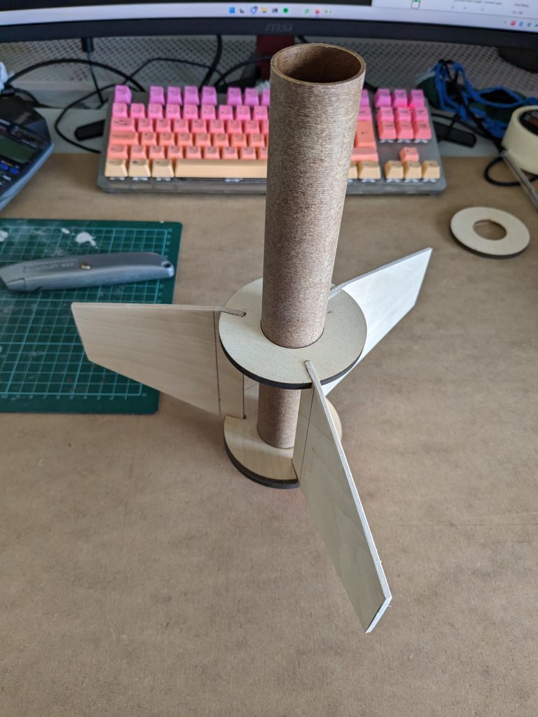 Initial fin dry fitting